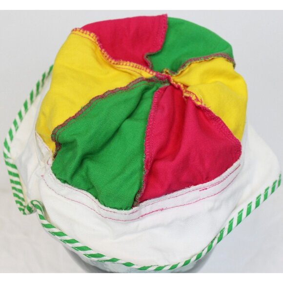 Vtg 90s Bon Chacha Sports Romper Jumper sz 18M Color Block Hat Polka Dots Stripe - Picture 9 of 14